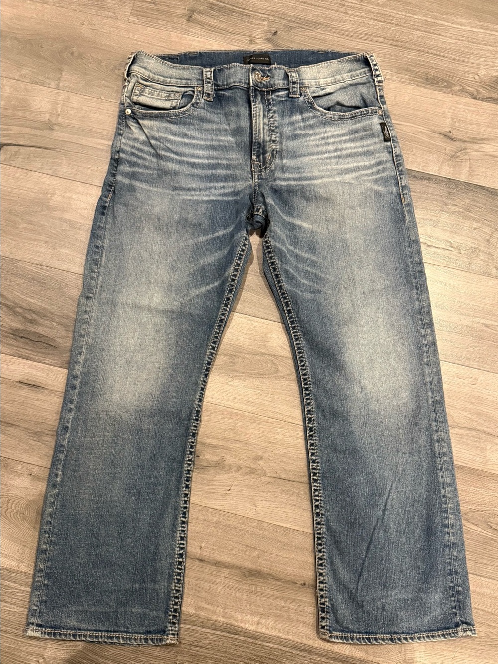 Silver Jeans Men's Light Wash Straight Jeans (Zac)